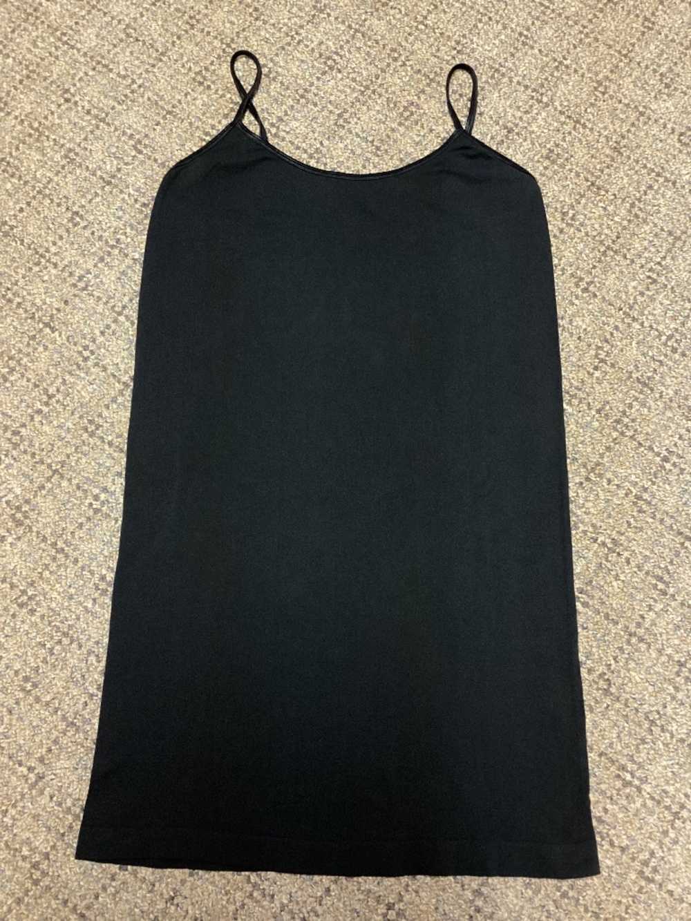 So Seamless Long Black Spaghetti Strap Tank Top Size Large